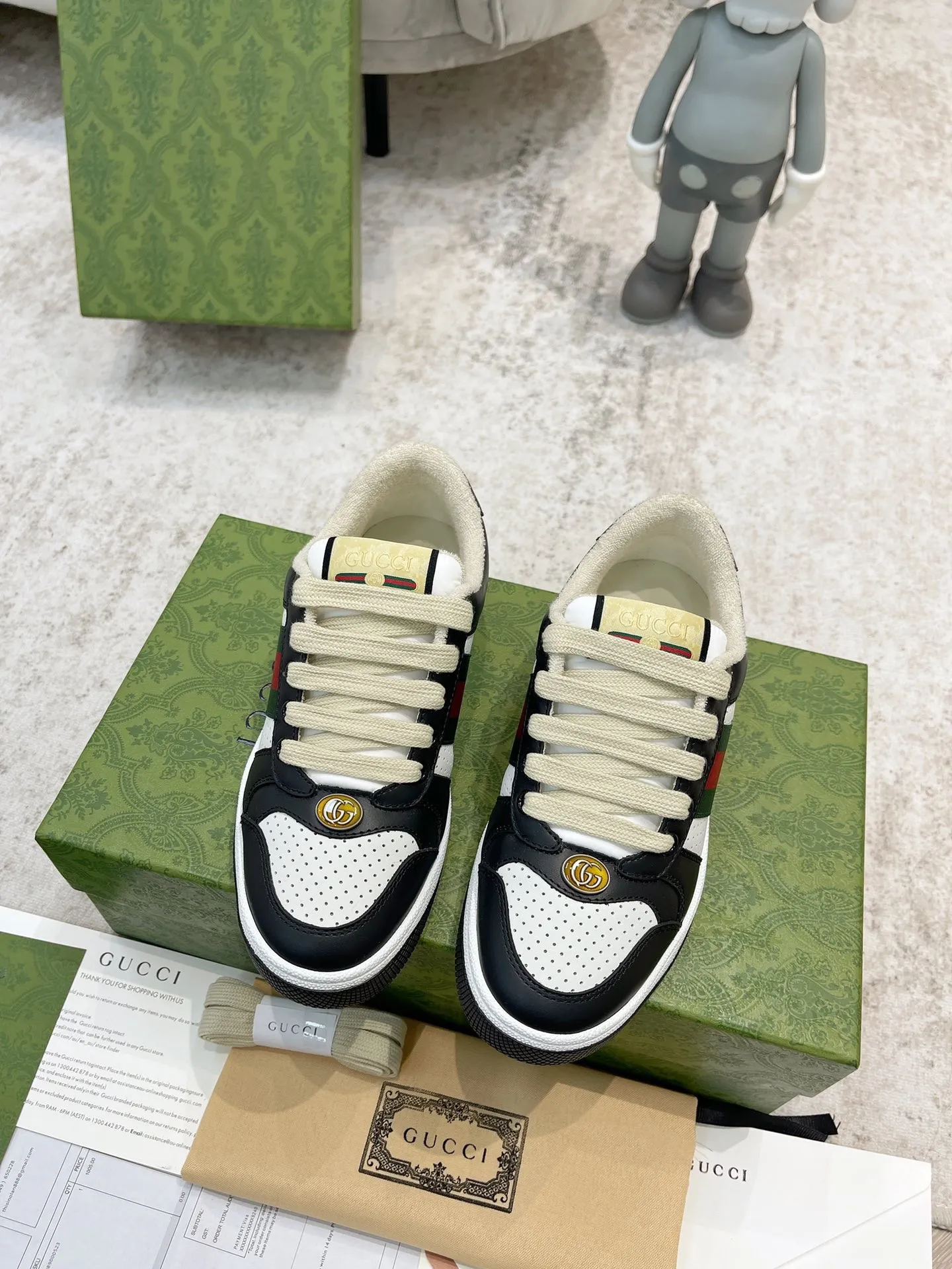 👟👟Ex-factory price 480👟👟 Couple style👫Gucci Gucci ❗️❗️New order shipped Original development Private mold making Correct last shape Hand-polished and distressed effect Correct details Complete accessories Imported leather/original towel lining crafted with craftsmanship Same size for men and women: 35-44